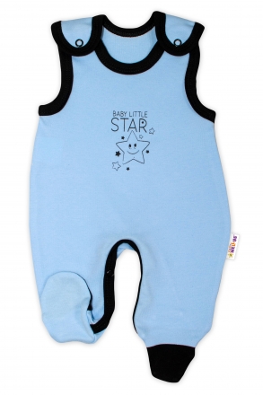 Kojenecké bavlněné dupačky Baby Nellys, Baby Little Star - modré, vel. 68 Baby Nellys