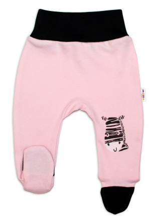 Baby Nellys Kojenecké polodupačky, růžové - Zebra, vel. 56