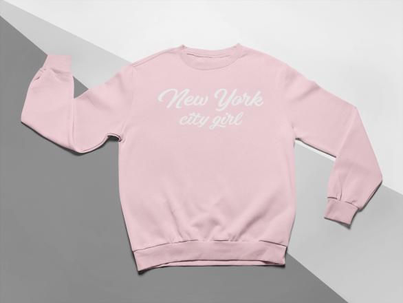 KIDSBEE Moderní dětská dívčí mikina New York City Girl - růžová, vel. 134