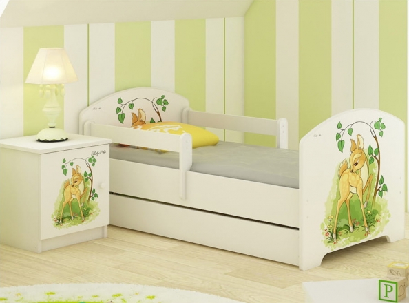 BabyBoo Dětská postel LUX s motivem Bambi, 160 x 80 cm