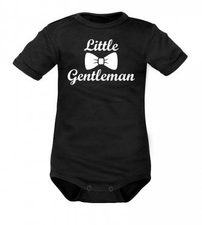 DEJNA Body krátký rukáv Little Gentleman, vel. 74 - černé