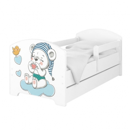 BabyBoo Dětská postel 140 x 70cm - Medvídek s čepicí