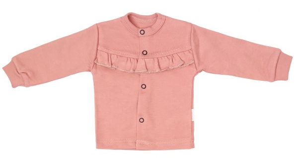 Mamatti Novorozenecká bavlněná košilka, kabátek, New minnie - pudrová, vel. 62