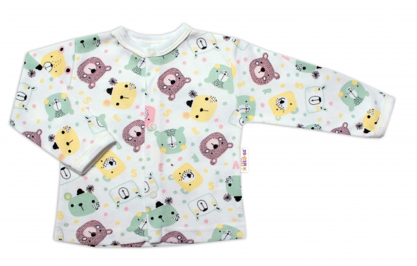 Baby Nellys Kojenecká košilka, New Teddy, neutrální barva, vel. 74