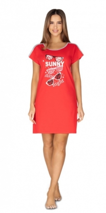 Regina Dámská noční košile Sunny day night, červená, vel. XL