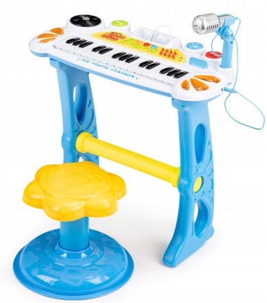 Eco Toys Klávesové varhany s mikrofonem mp3 - modré