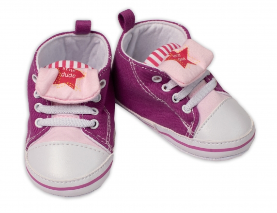 Kojenecké capáčky, botičky Girl YO! Star, fialové, vel. 9-15 m