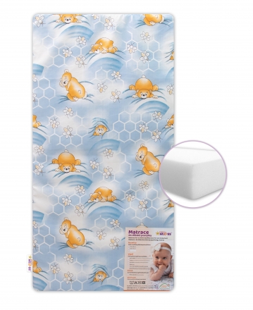 Dětská matrace do postýlky Baby Nellys, pěna 120x60x5cm - chlapecké motivy