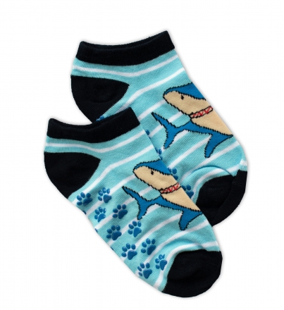 Dětské ponožky s ABS Žralok, vel. 23/26 - modré