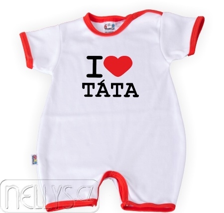 Baby Dejna Body kr. rukáv s nohavičkami I Love Táta, vel. 74