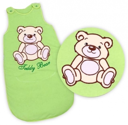 Spací vak Teddy Bear Baby Nellys - sv. zelený vel. 1