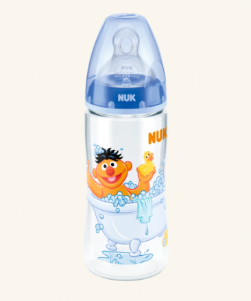 Lahvička NUK 300 ml + dudlík - Sesam street NUK