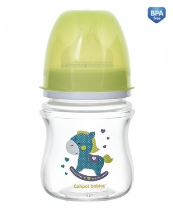 Canpol babies Antikoliková lahvička se širokým hrdlem Easy Start - TOYS 120 ml - zelená Canpol Babies