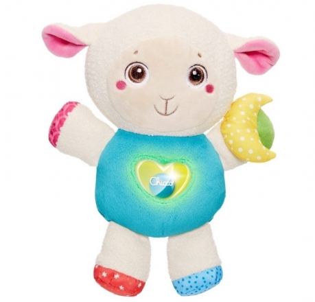 Ovečka s noční lampičkou a chrastítkem Chicco - First Love Chicco