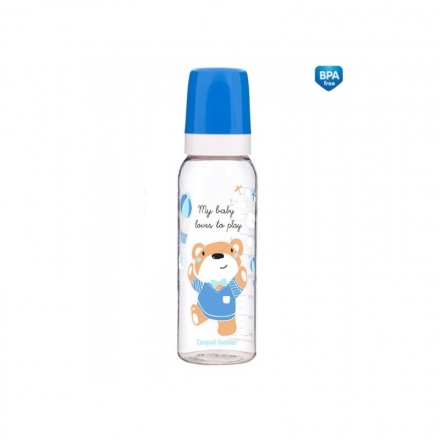 Canpol babies Lahvička s potiskem 250 ml Sweet Fun - Medvídek Canpol Babies