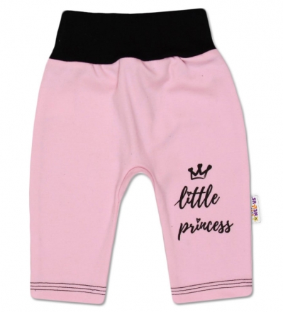 Baby Nellys Bavlněné tepláčky, růžové, vel. 62 - Little Princess