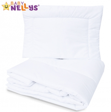 Peřinka a polštář do postýlky 120x90+40x60 Baby Nellys - bílé Baby Nellys