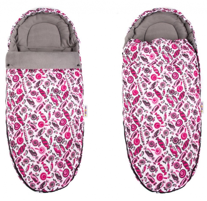 Fusák MAXI Baby Nellys ® 105x50cm - sladkosti růžové