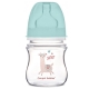 Canpol Babies Antikolik. lahvička se širokým hrdlem, Exotic Animals, 120 ml - zelená
