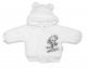 Zimní kabátek chlupáčková bundička s kapucí Cute Bunny Baby Nellys - bílá, vel. 80
