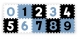 Pěnové puzzle - Čísla, 10ks, černá/modrá/bílá, BabyOno