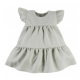 EEVI Dívčí šaty s volánky Nature - khaki, vel. 104