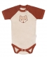 Mamatti Kojenecké body kr. rukáv, Baby Fox - béžová/hnědá, vel. 80