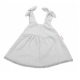 Baby Nellys Letní lehoučké mušelínové šaty Summer Stars - šedé, vel. 68/74