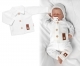 Pletený svetřík s knoflíčky Boy, Baby Nellys, bílý