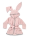 Dětský mušelínový župan s oušky Bunny - pudrově růžová